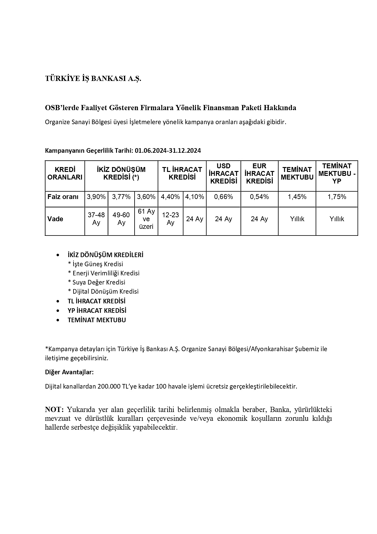 OSBÜK ile İş Bankası, OSB'leri destekleyen protokol imzaladı
